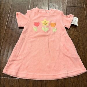 Le Top Coral Toddler Dress 12m NWT